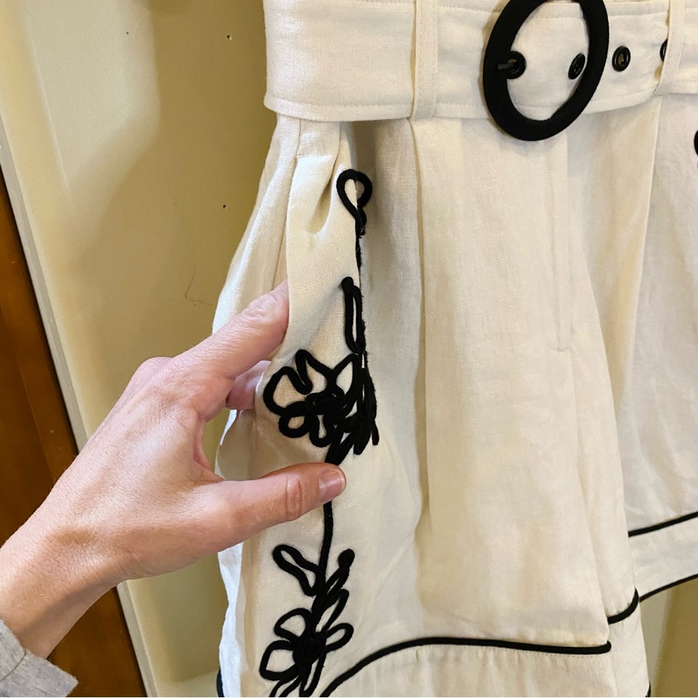 Anthropologie Belle Vere floral embroidered one piece belted romper NWT - Picture 10 of 16